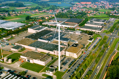 Wind Turbine Powering Puurs, Belgium Pfizer has harnessed the power of the wind at its global supply facility in Puurs, Belgium. The 45-story wind turbine will supply 5,100 megawatts per year, or 12 percent of the electricity consumed by the Puurs site, reducing the production unit's annual carbon footprint by 2,040 tons. The wind turbine's life cycle is about 20 years, and will pay for itself in less than four years.