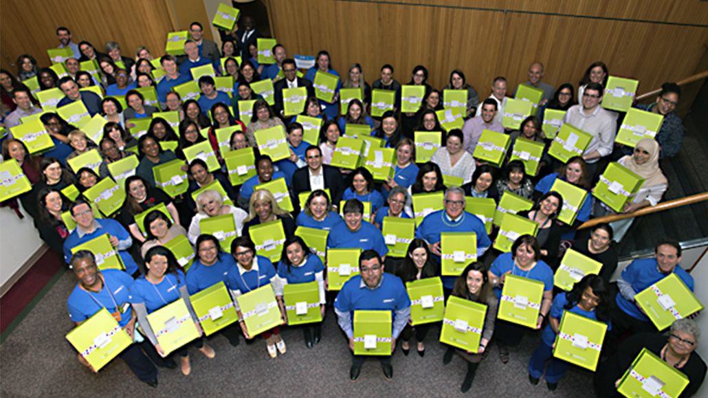 North America/New York HQ: Gift boxes were packaged by colleagues and Executive Leadership Team members before they reached the hands of hospitalized children in the metropolitan New York area