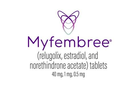 Image of a purple Myfembree logo