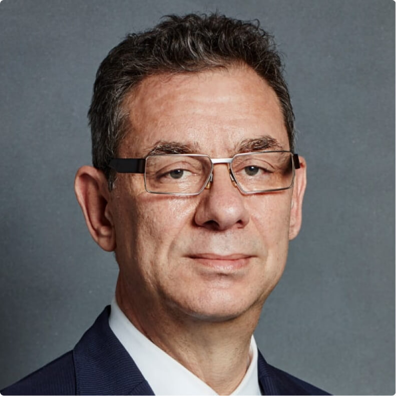 Portrait of Albert Bourla, Pfizer Chairman and CEO