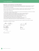 Regulatory and Compliance Committee Report