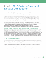 Results of 2016 Advisory Vote on Executive Compensation