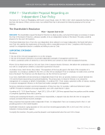 Item 7 - Independent Chair Policy