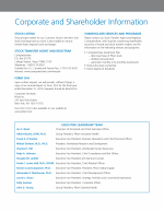 Corporate and Shareholder Information