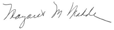 Margaret M. Madden signature