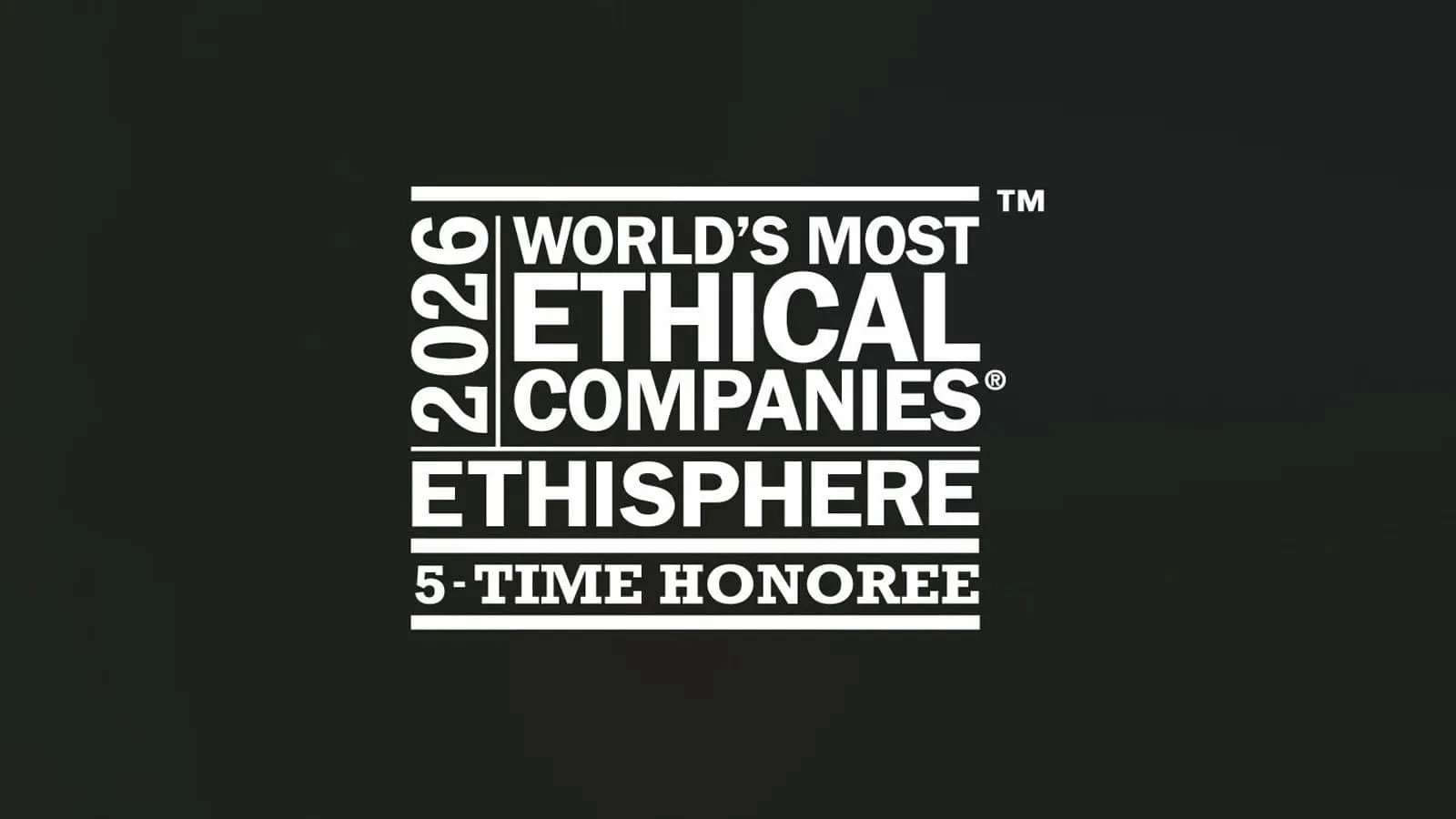 Ethisphere's 2026 World's Most Ethical Companies 5-Time Honoree logo