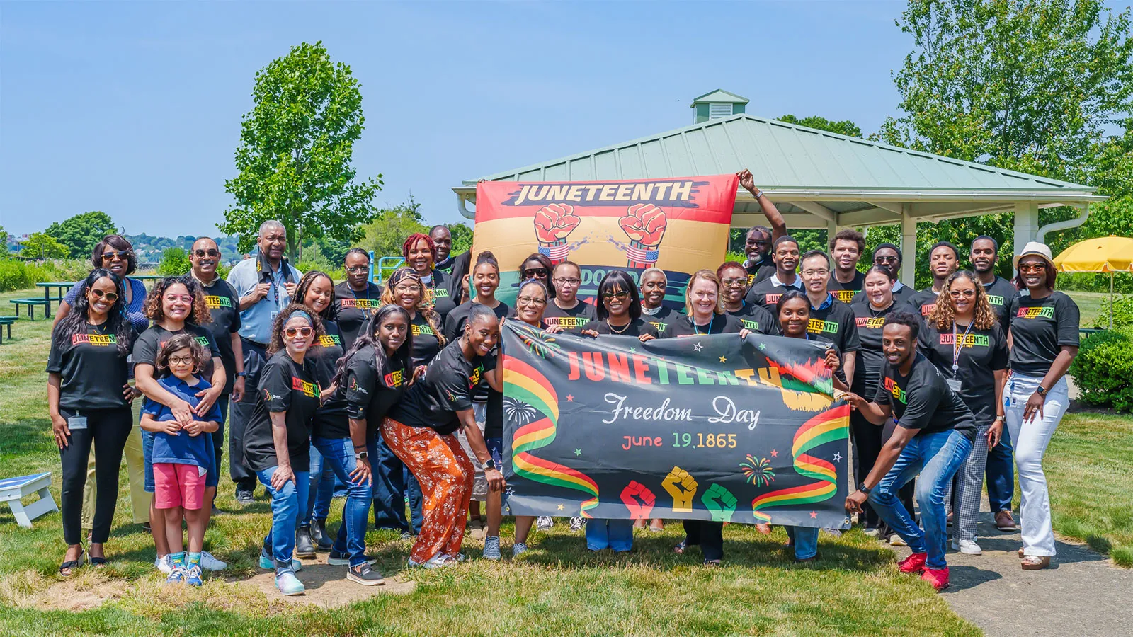 group of colleagues on a outdoor event