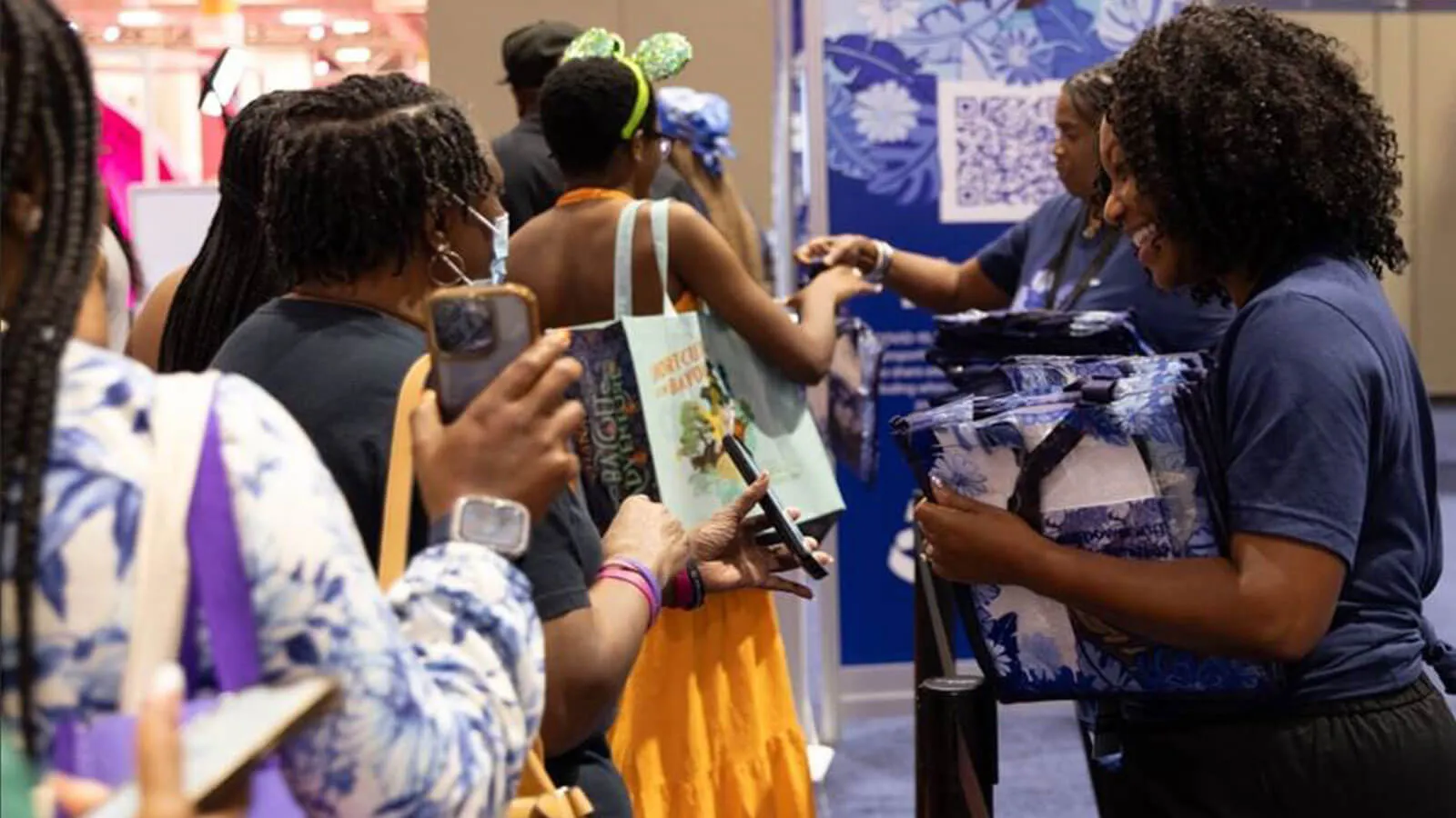 Essence feature booth crowd