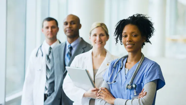 Group of multi-ethnic medical professionals