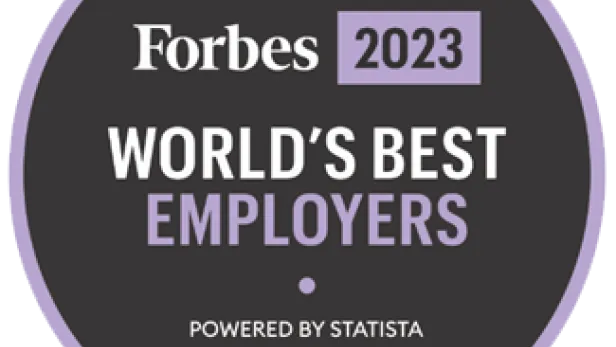 Forbes 2023 worlds best employers logo
