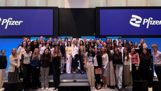 A group of Pfizer Interns in a group photo